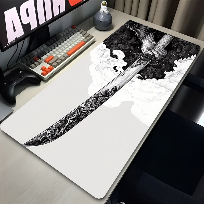 Bubble Sword Wand - Samouraï noir et blanc Anime tapis