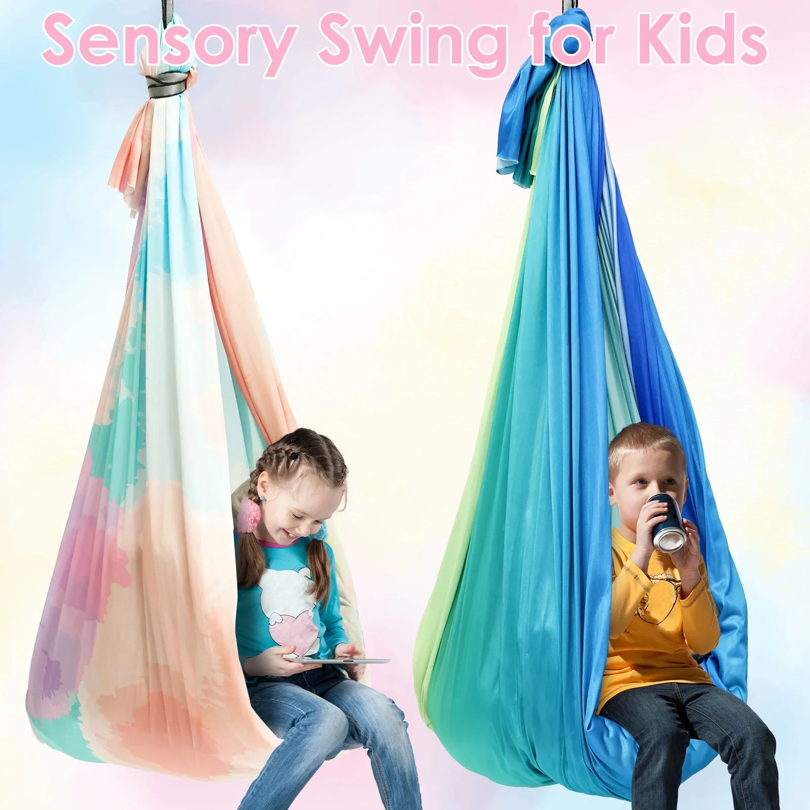Kids Outdoor Furniture - Balançoire sensorielle confortable pour enfants, hamac