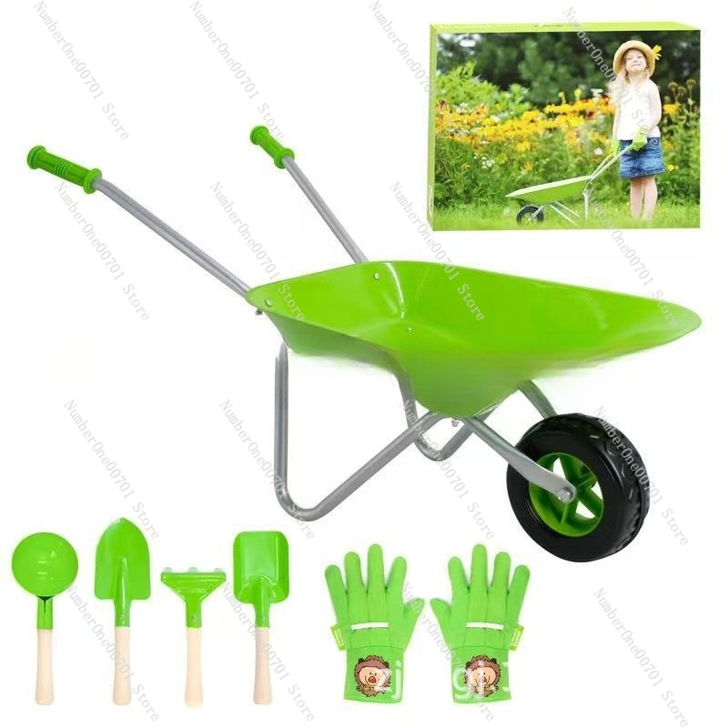 Play Kids Outdoor - Brouette d'extérieur pour enfants, ensemble de