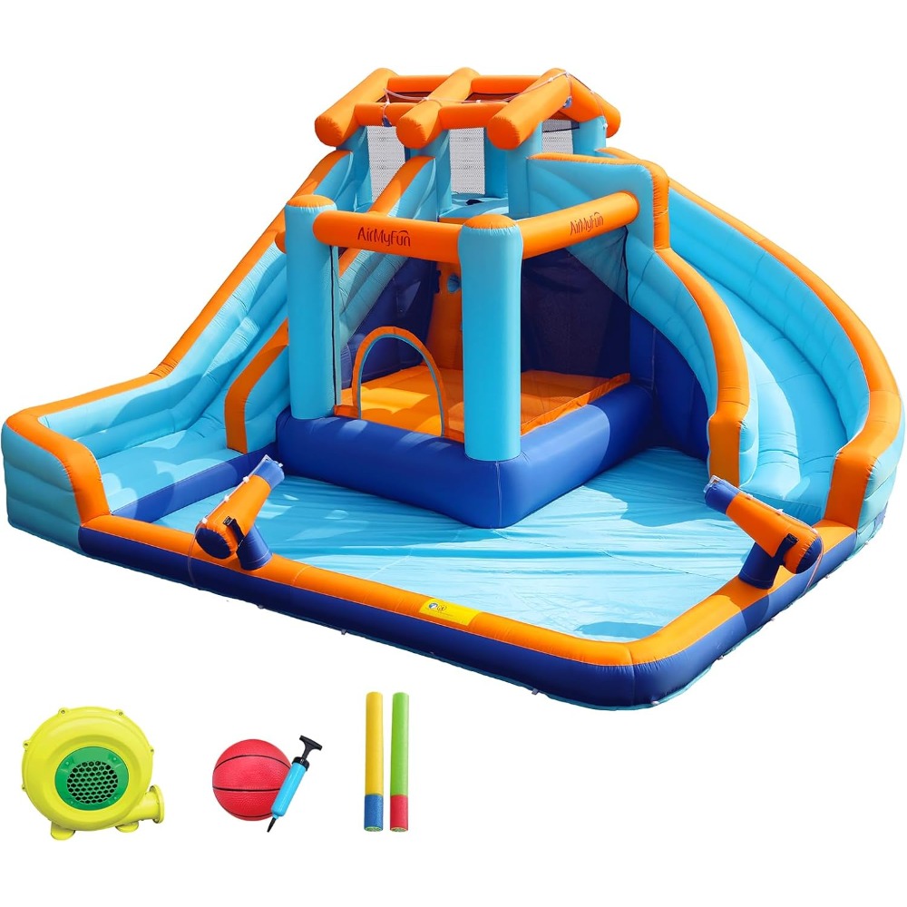 Play Kids Outdoor - Grand toboggan aquatique avec piscine à