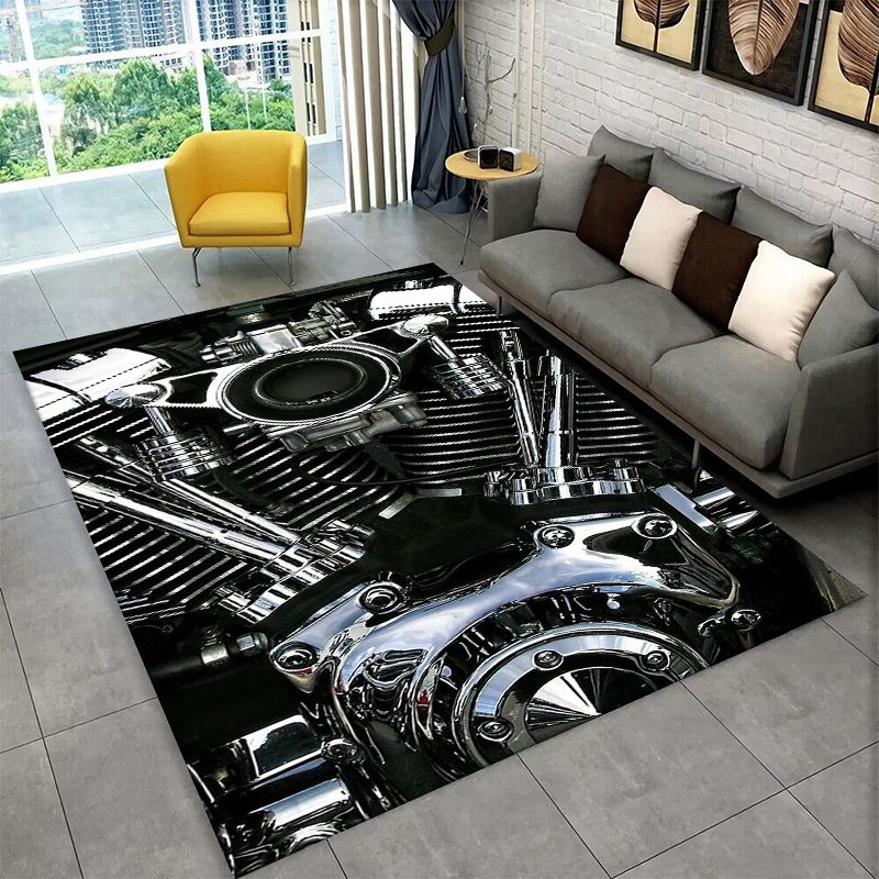 Kids Outdoor Flooring - Tapis antidérapant rétro H-Harleys Racing Moto