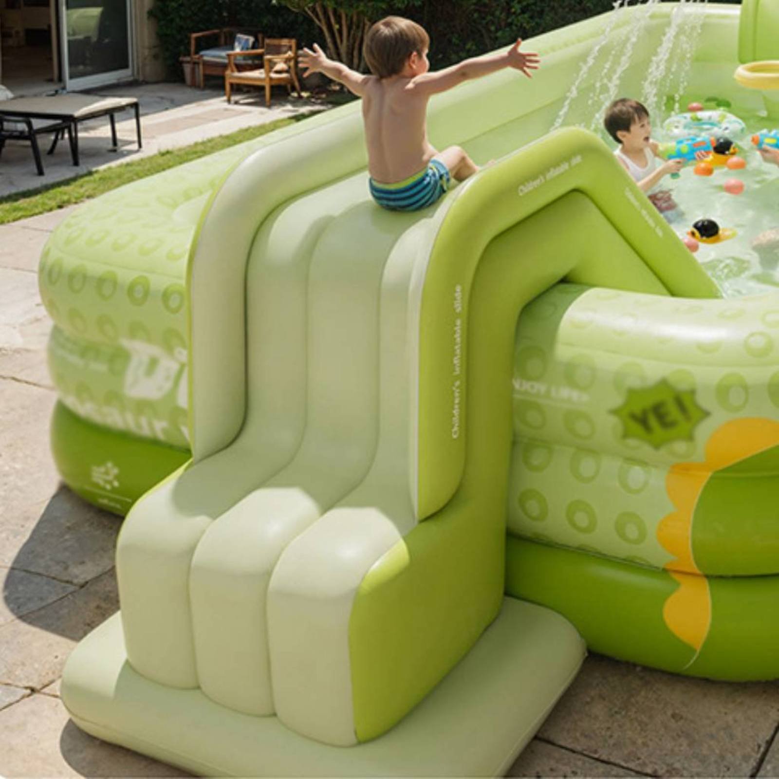 Toboggan gonflable pliable pou - Kids Outdoor Water Park avis et prix
