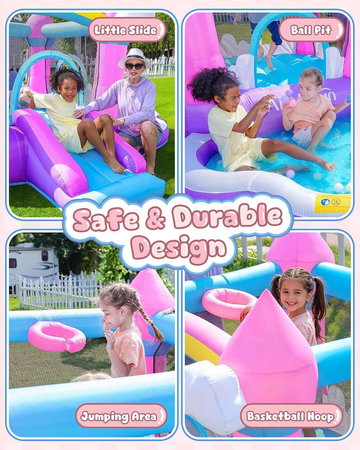 Château gonflable rose pour en - Kids Outdoor Water avis et prix